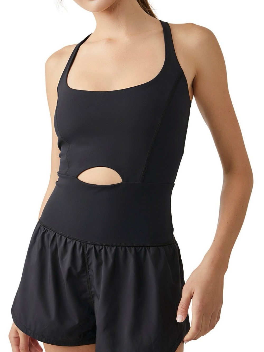 Free People Black Righteous Runsie Small